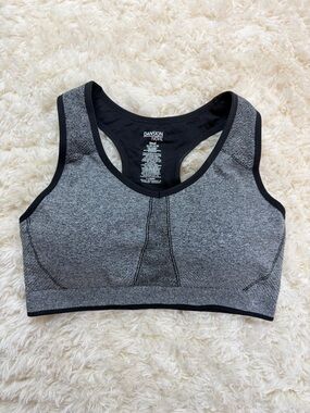 Danskin Now Gray Racerback High Impact Sports Bra, Size XL